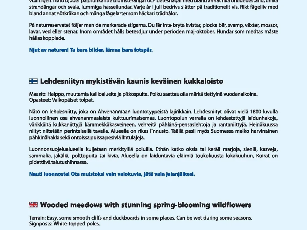 Nåtö 2−3,3 km − wooded meadows with stunning wildflowers