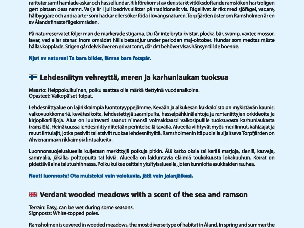 Ramsholmen 1,8 km − verdant wooded meadows with a scent of the sea and ramson