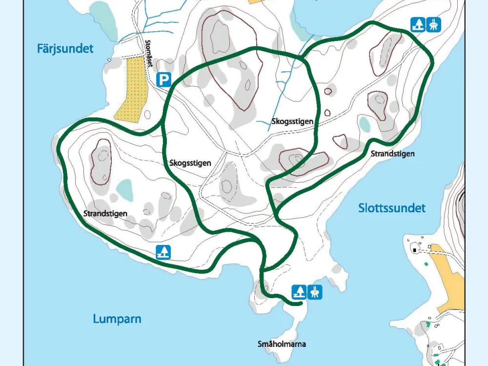 Stornäset 2,5−5 km − forest walk in peaceful surroundings
