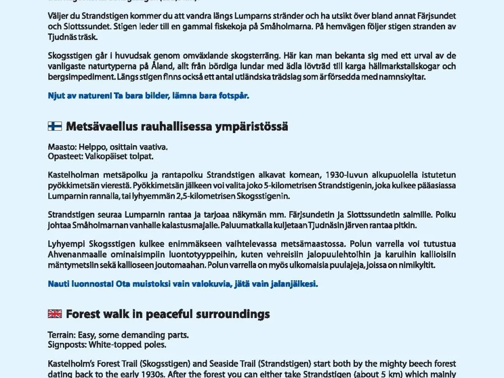 Stornäset 2,5−5 km − forest walk in peaceful surroundings