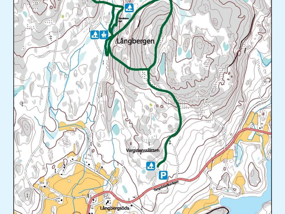 Långbergen 5,5 km − Wildnis und Steinzeit